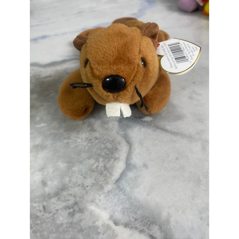 Ty Beanie Baby Bucky Beaver Style 4016 3rd Gen Swing Tag Vintage 1996 Plush